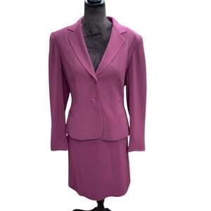 Jones New York Elegant Purple Women's Skirt Suit‎ Career Office Professional